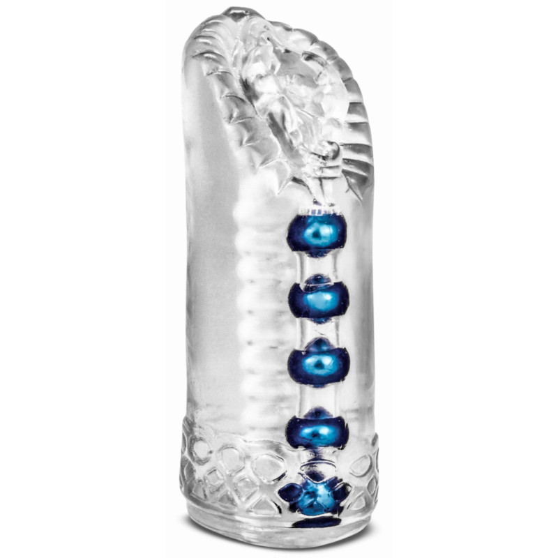M For Men Masturbateur souple Snatch Transparent-Bleu
